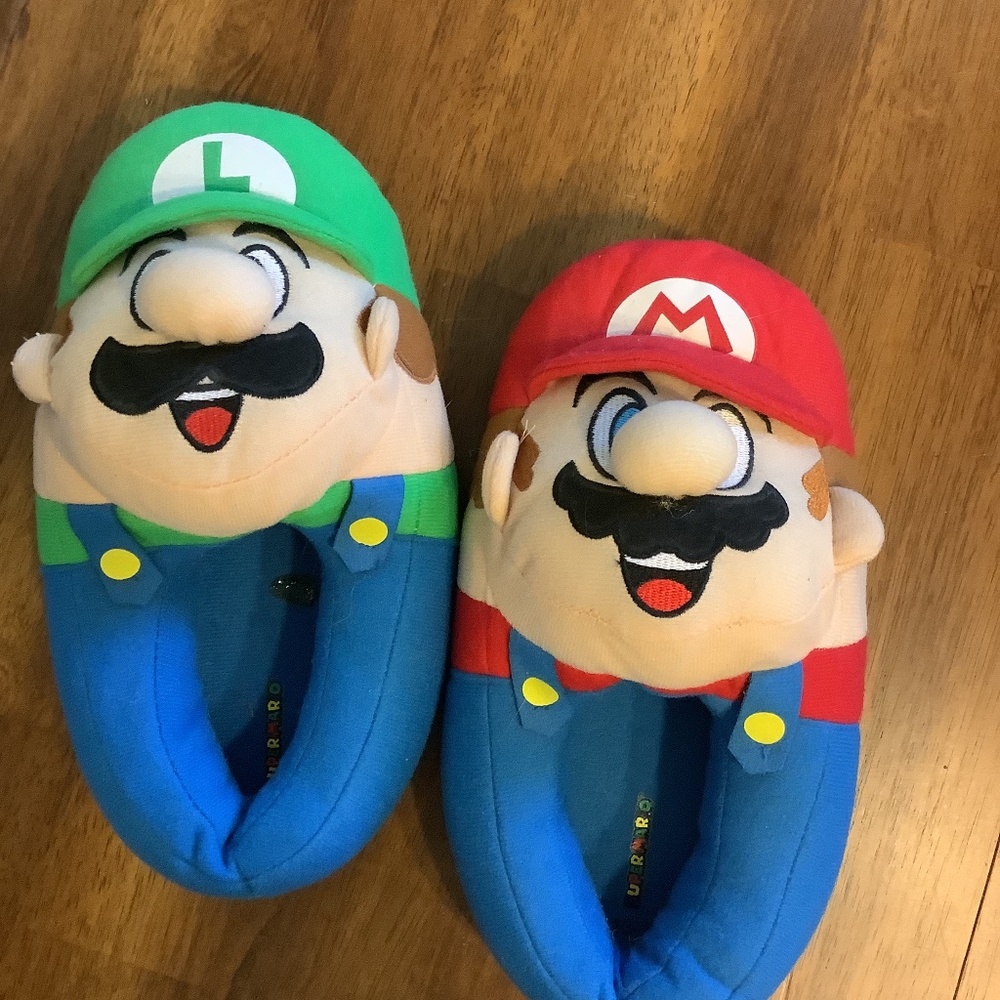 Super Mario Slippers Mario and Luigi Size 13-1